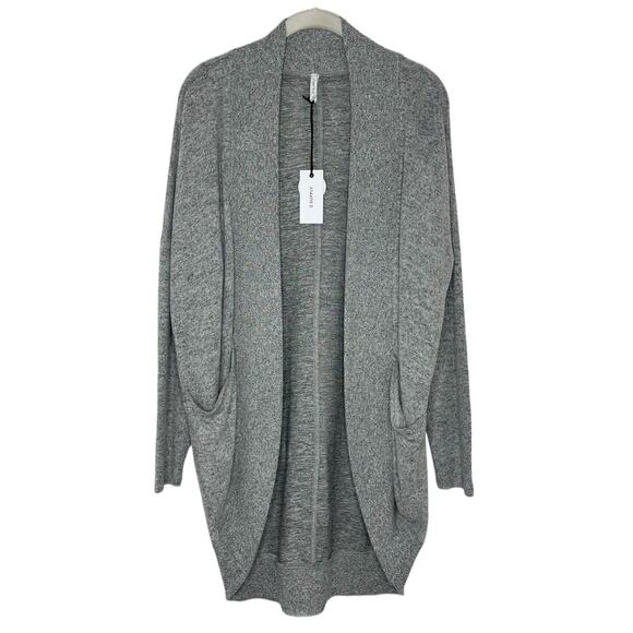 Z Supply Women’s Open Front Gray Cardigan Pockets Super Soft Cozy Sz Small NWT - Picture 1 of 6